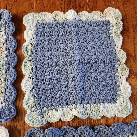 Crochet Stone Wash Washcloth and Face Disc Set - Picture 4 of 10